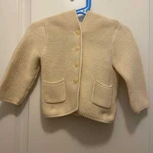 Baby Gap stripped knit cardigan hoodie with bear ears